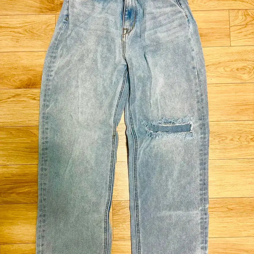 [BUNJANG] SPAO Light Wash Wide Leg Denim Jeans / 스파오 연청 와이드 데님