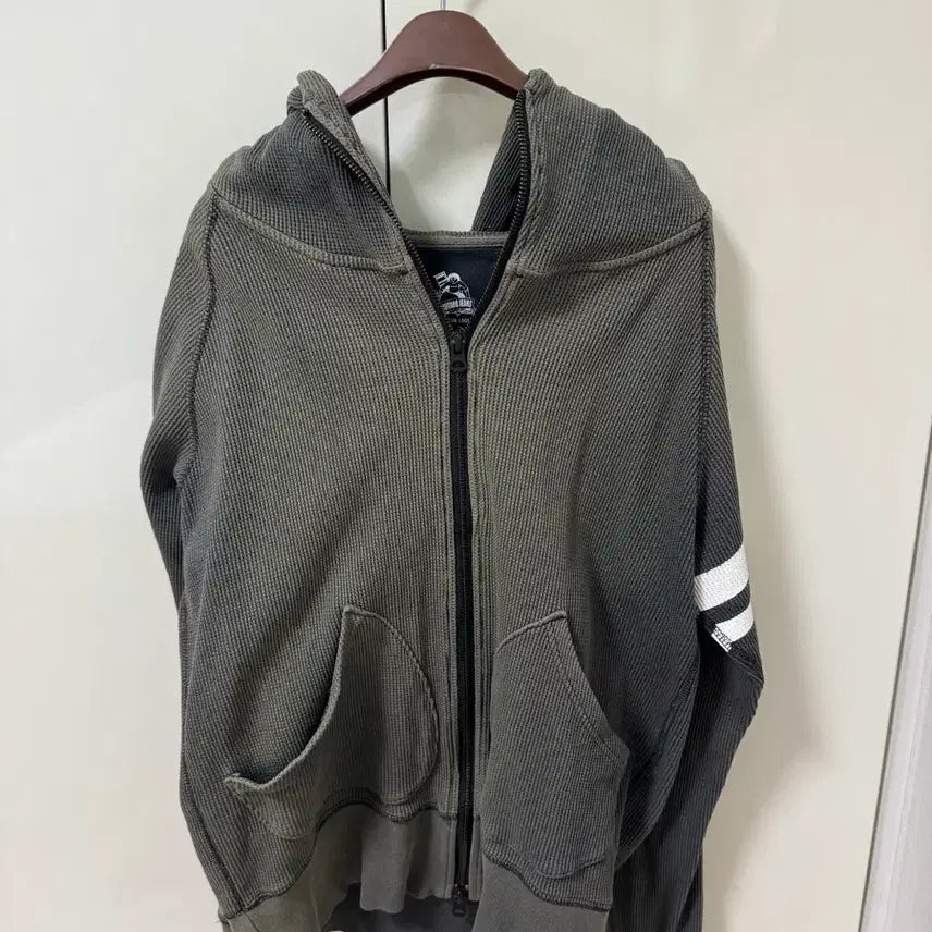 [BUNJANG] Momotaro Jeans Waffle Hoodie Zip-Up / 모모타로진 momotaro jeans 와플 후드집업