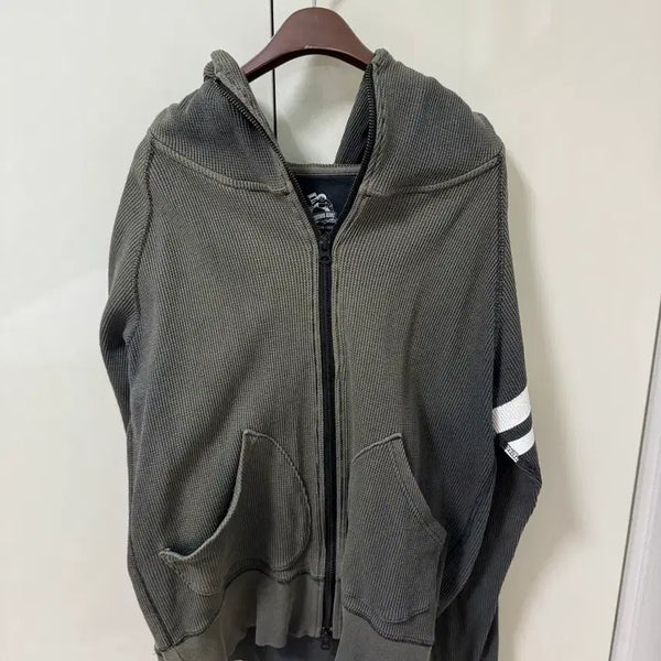 [BUNJANG] Momotaro Jeans Waffle Hoodie Zip-Up / 모모타로진 momotaro jeans 와플 후드집업