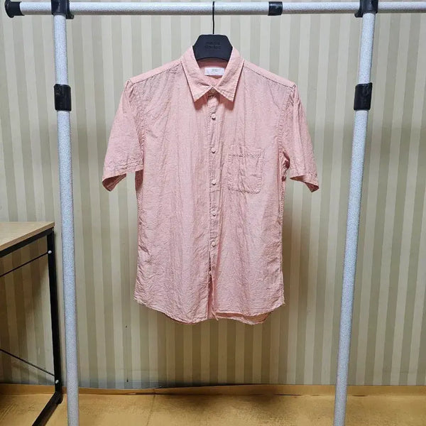[BUNJANG] Uniqlo Linen Blend Shirt Orange / 유니클로 셔츠 린넨 L