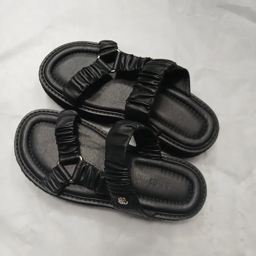 [BUNJANG] SJSJ Black Sandals 38 (235-240mm) / 한섬 SJSJ 슬리퍼 38