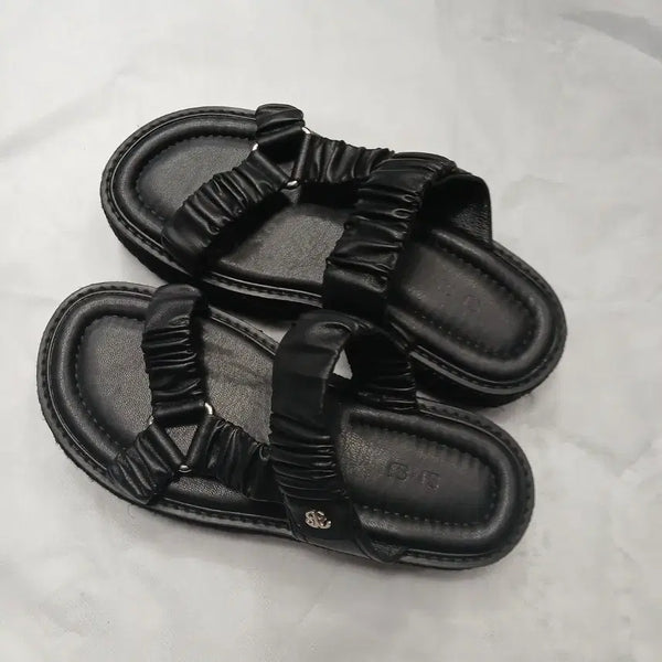 [BUNJANG] SJSJ Black Sandals 38 (235-240mm) / 한섬 SJSJ 슬리퍼 38