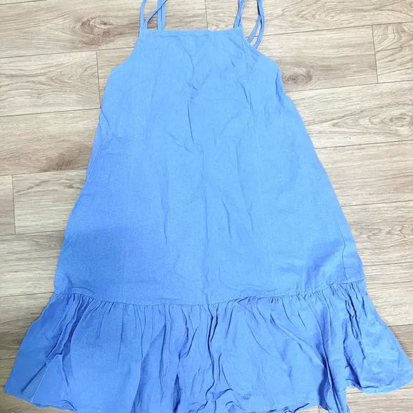 [BUNJANG] Zara Blue Frill Mini Dress / 자라 블루 프릴 미니 원피스
