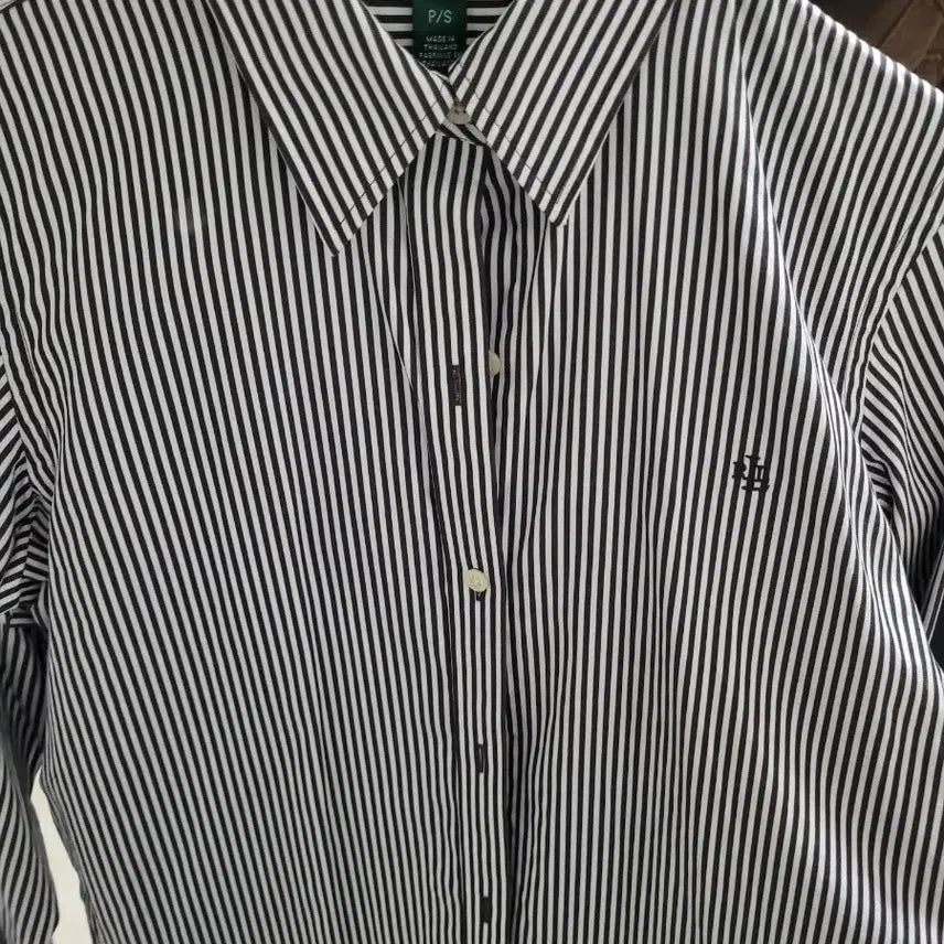 [BUNJANG] Ralph Lauren Striped Shirt Brown/White Size P/S / 랄프로렌 스트라이프 셔츠 브라운/화이트 P/S