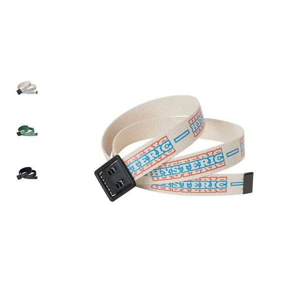[BUNJANG] Hysteric Glamour Stripe Logo Tape Belt / 히스테릭글래머 스트라이프 로고 테이프 벨트