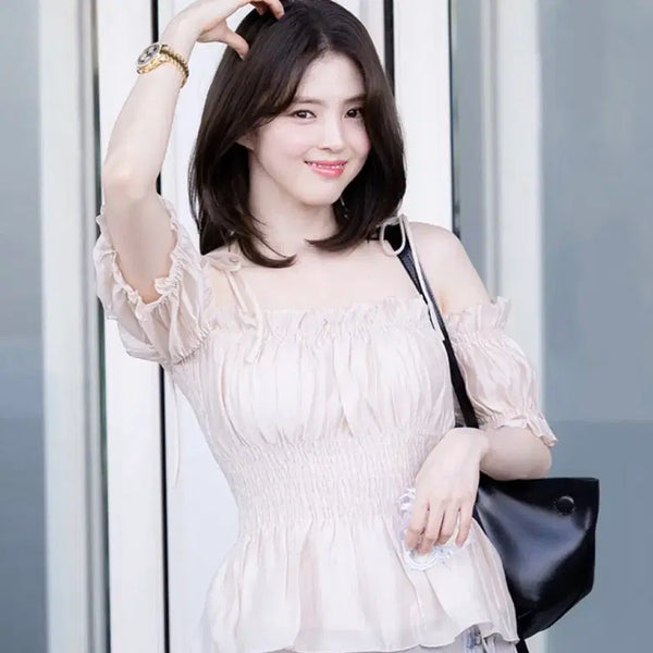 [BUNJANG] Grace Yu Ava Off-Shoulder Top / 그레이스유 Ava top 한소희 오프숄더