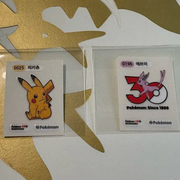 [BUNJANG] Pokemon 30th Anniversary Pikachu Eevee Sticker Bundle Set / 포켓몬 30주년 피카츄 에브이 띠부