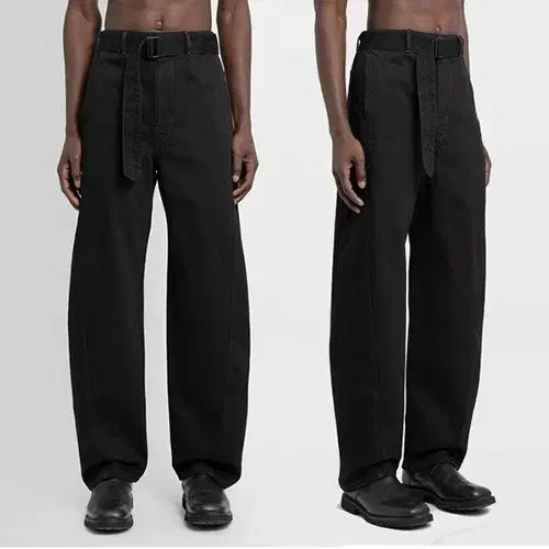 [BUNJANG] Lemaire Twisted Wide Denim Belt Included / 르메르 트위스티드 블랙 와이드 데님 허리 벨트 포함