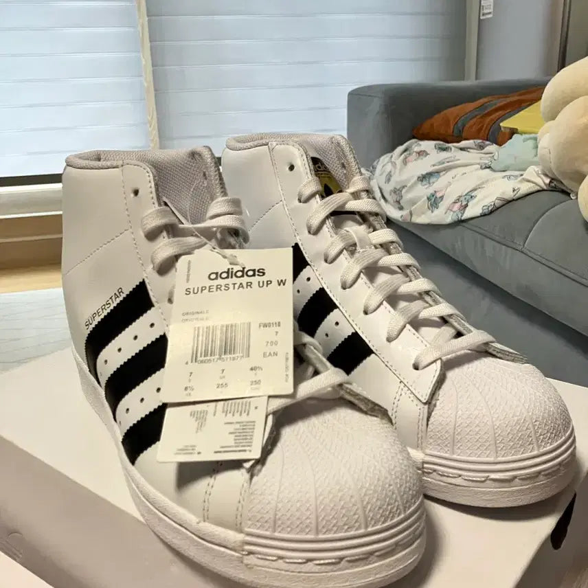 [BUNJANG] Adidas Originals Superstar Up White Height-Increasing Sneakers / 아디다스 오리지널 키높이 슈퍼스타 업 화이트