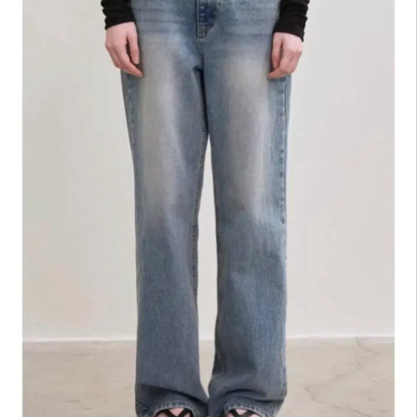 [BUNJANG] Le Straight Fit Sky Blue Jeans / 르 스트레이트핏 스카이블루