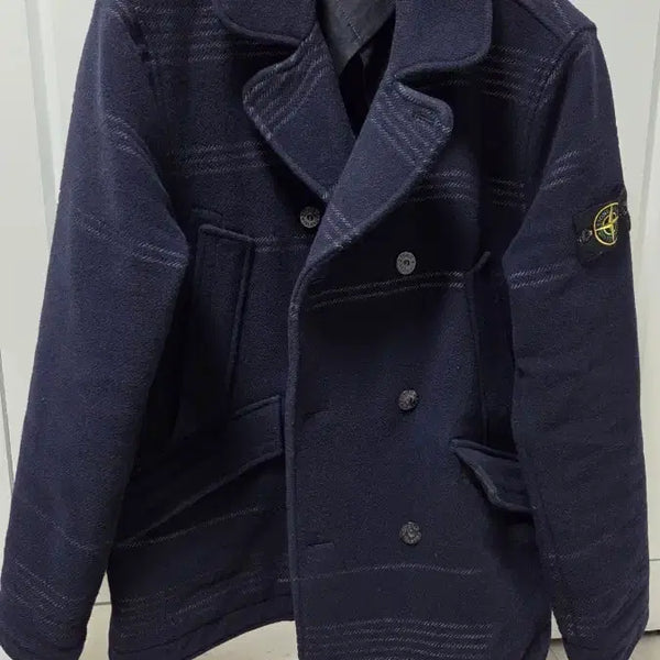 [BUNJANG] Stone Island 42952 Pano Militare Reflective Peacoat Navy XL / 스톤 아일랜드 42952 파노 밀리테어  리플렉티브 반코트 /더블코트/피코트 네이비XL사이즈(105~110)