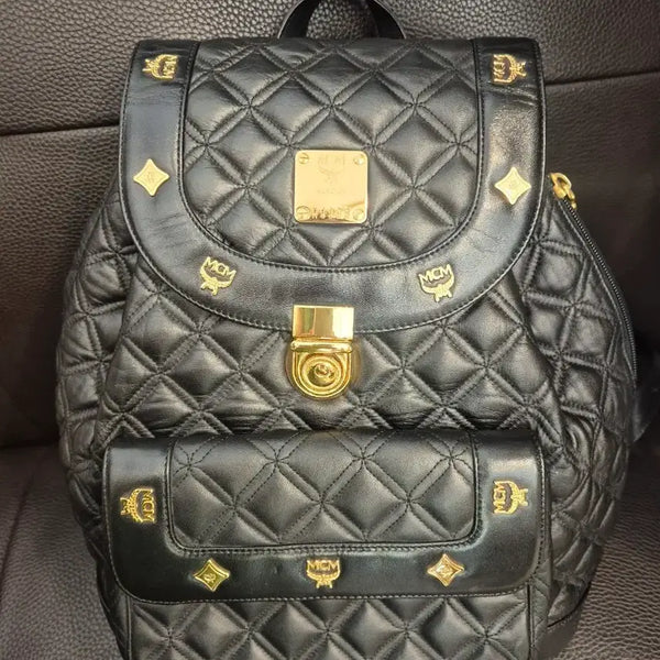 [BUNJANG] MCM Leather Backpack / 엠씨엠