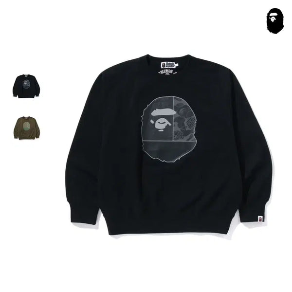 [BUNJANG] BAPE Relaxed Fit Crewneck Sweatshirt / 베이프 라이징 베이프 릴랙스핏 크루넥 맨투맨
