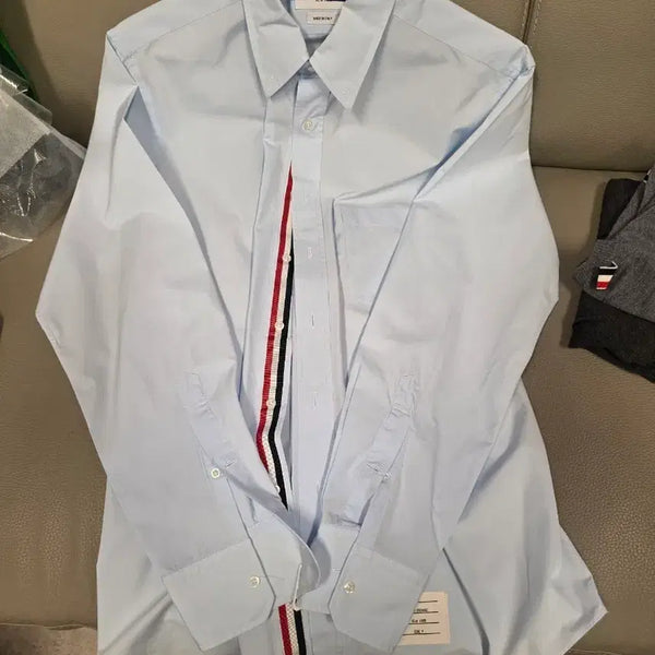 [BUNJANG] Thom Browne Poplin Shirt Light Blue / 톰브라운 셔츠 포플린 라이트블루 셔츠