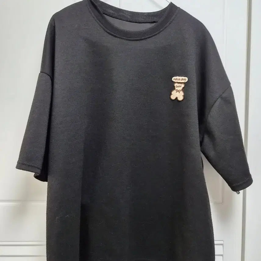 [BUNJANG] Women's Cotton Training Set (Black/Back Melange) / 여성 반팔 트레이닝복 셋트