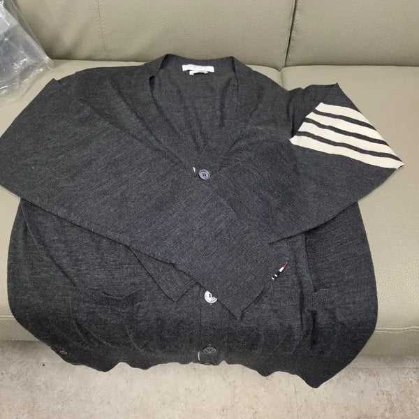 [BUNJANG] Thom Browne Grey Wool Cardigan / 톰브라운 그레이 가디건(울)