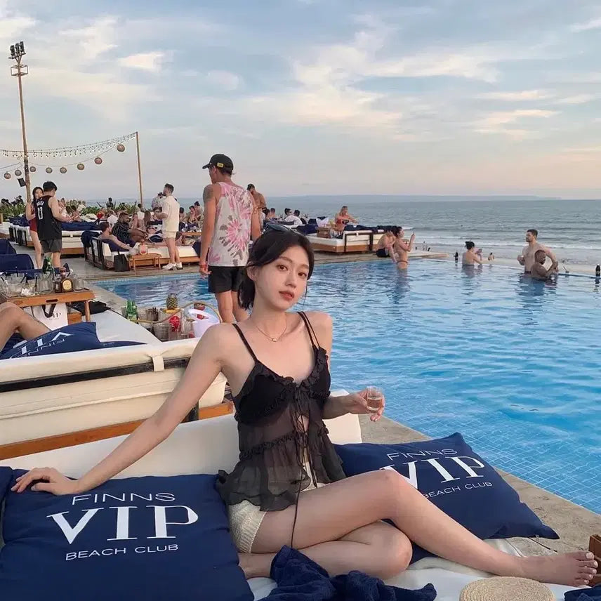 [BUNJANG] Bikini Cover-up Bustier Top / 비키니 커버업 뷔스티에
