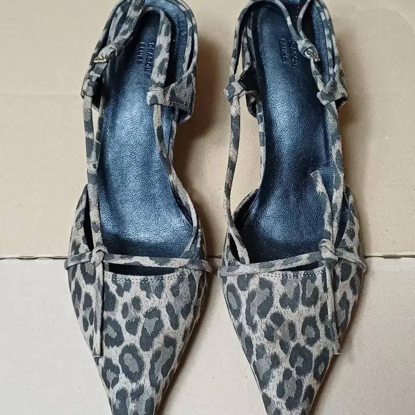 [BUNJANG] Dragonblues Leopard Stiletto Mules / 미착용 DRAGONBLUES 스틸레트 뮬 판매합니다