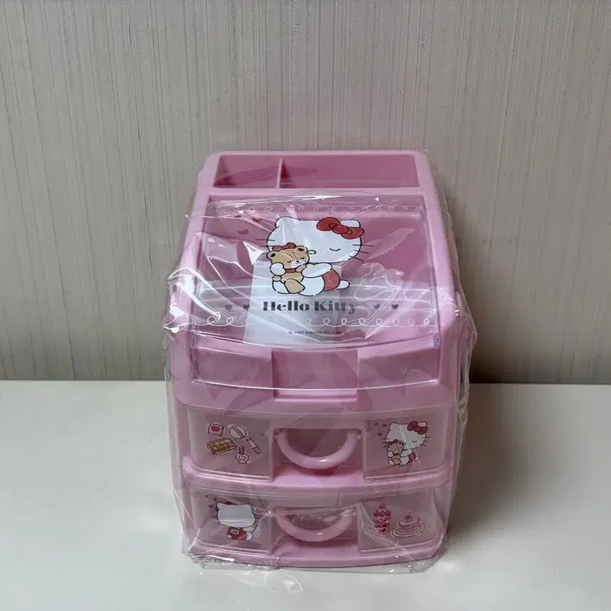 [BUNJANG] Sanrio Authentic Hello Kitty Roman 3-Tier Drawer Pink Organizer Storage Box / 산리오 정품 헬로키티 로망 3단 서랍장 핑크 정리함 보관함 수납함