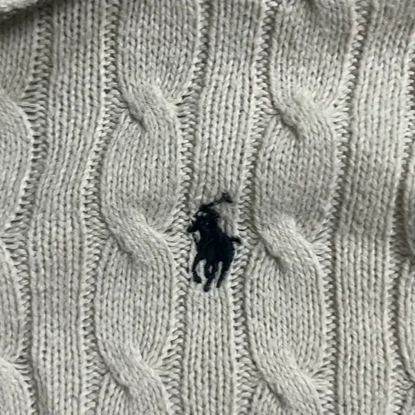 [BUNJANG] Polo Ralph Lauren Cable Knit Sweater Beige / 폴로 랄프로렌 케이블 니트 스웨터 베이지