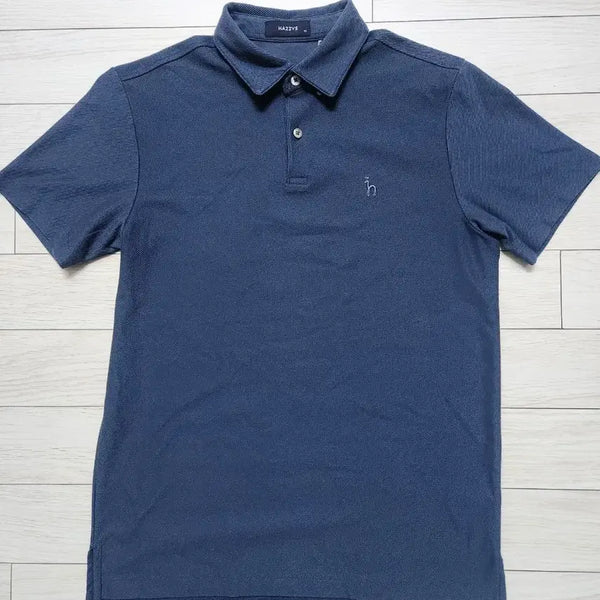 [BUNJANG] Hazzys Navy Pique Polo T-Shirt / 헤지스(HAZZYS) 카라 반팔티 95 (네이비)