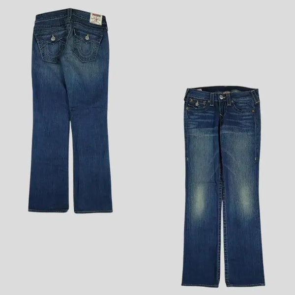 [BUNJANG] True Religion Billy Jeans Sand Washing Slim Bootcut Y2K Denim Pants Made in USA Size 27 / 트루릴리젼 빌리 진청 샌드워싱 슬림 부츠컷 Y2K 청바지 데님팬츠 MADE IN USA 27