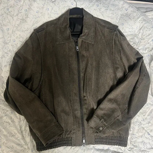 [BUNJANG] LAPA STORE Cracked Leather Jacket / 라퍼지스토어 크랙 레더 자켓