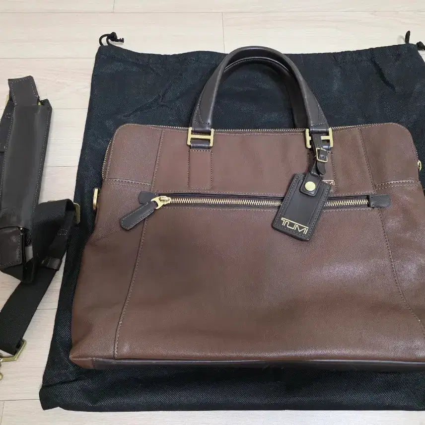 [BUNJANG] Tumi Beacon Hill Leather Briefcase Brown / 투미 비콘힐 브라운 가죽 서류가방