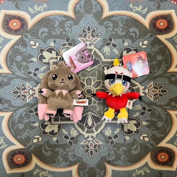 [BUNJANG] Digimon Lopmon & Hawkmon 8cm Plush Keychain Set (New) / 1+1디지몬_로프몬,호크몬 8cm 인형 키링 세트 새상품