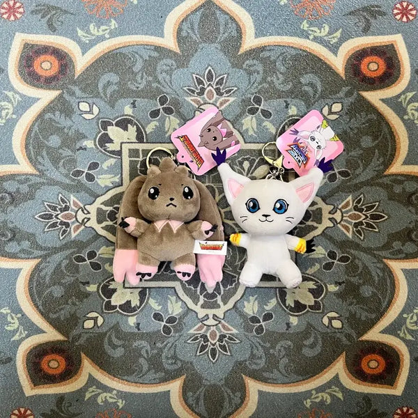[BUNJANG] Digimon Lopmon & Gatomon 8cm Plush Keychain Set / 1+1디지몬_로프몬 가트몬 8cm 인형 키링 세트 새상품