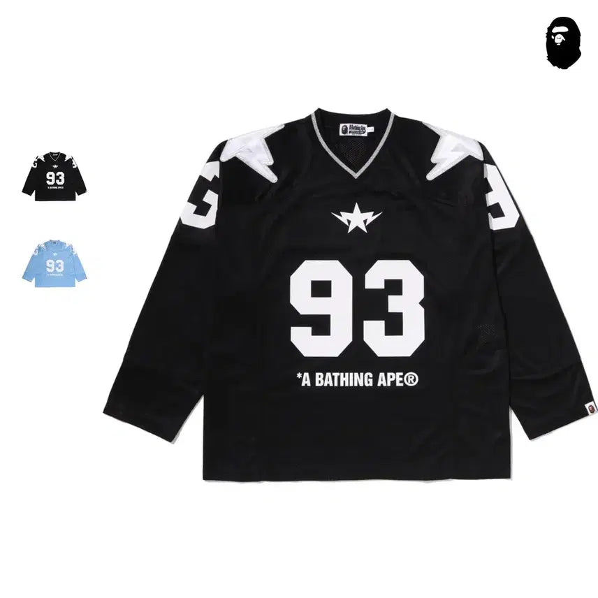 [BUNJANG] BAPE Line Camo Multi-Logo Crop Fit Football Jersey / 베이프 라인 카모 멀티로고 크롭핏 풋볼 저지