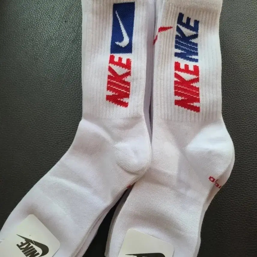 [BUNJANG] Nike Socks 10-Pair Set / 나이키 양말 화이트 레드 블루 배색 10켤레세트