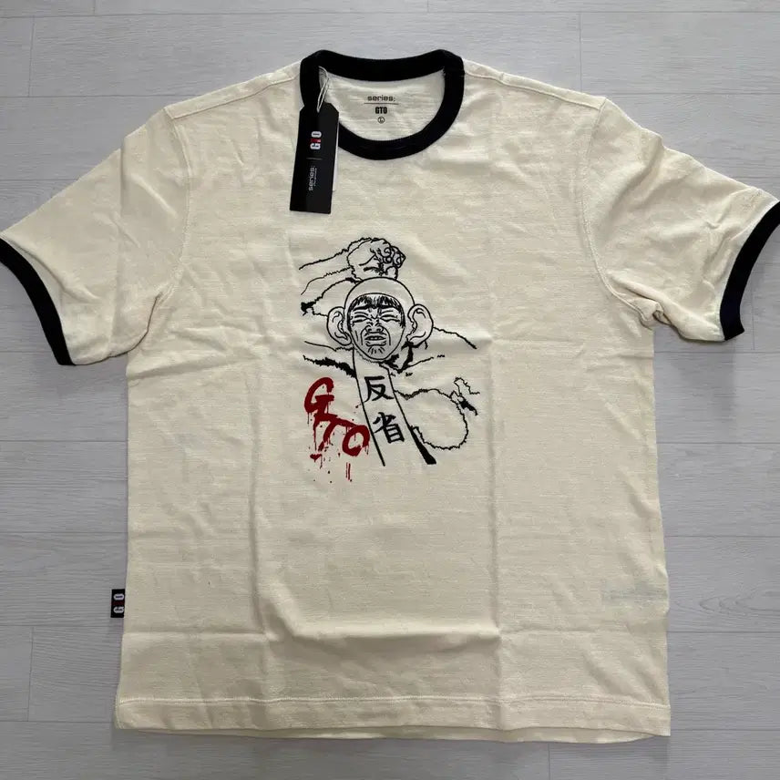 [BUNJANG] Serie x GTO Embroidered Ringer T-Shirt / 시리즈 series x GTO 자수 링거티 반팔티셔츠 105사이즈