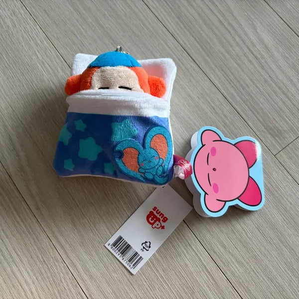 [BUNJANG] Kirby & Waddle Dee Nap Blanket Keychain Plush / 별의커비 웨이들디 낮잠 이불 키링 인형