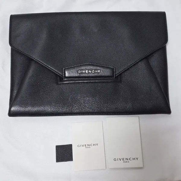 [BUNJANG] Givenchy Antigona Clutch Black Leather / 지방시 정품 안티고나 클러치 블랙