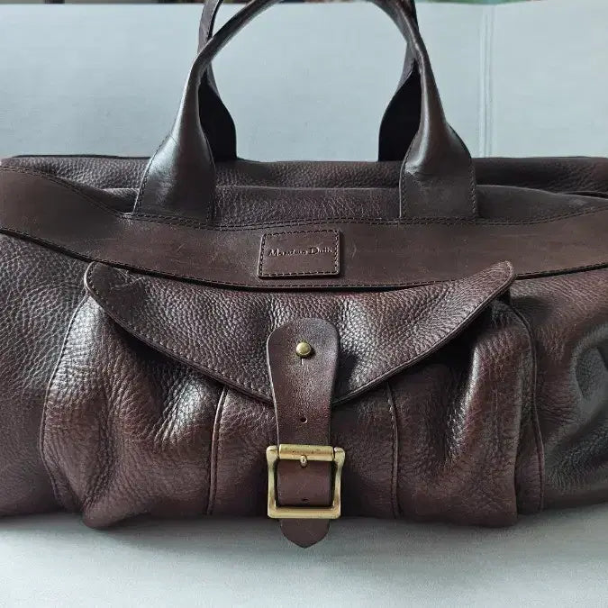 [BUNJANG] Massimo Dutti Leather Boston Bag / 마시모뚜띠 가죽 보스톤백