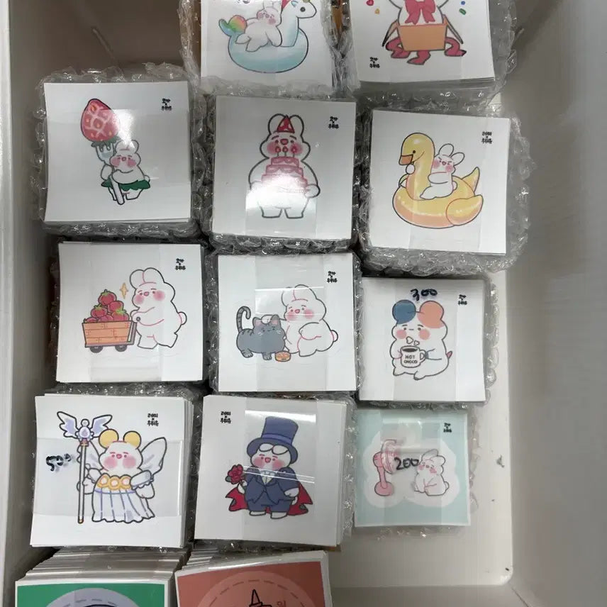 [BUNJANG] Tofu Black Sesame Sticker Pack / 두부 흑임자 덩어리