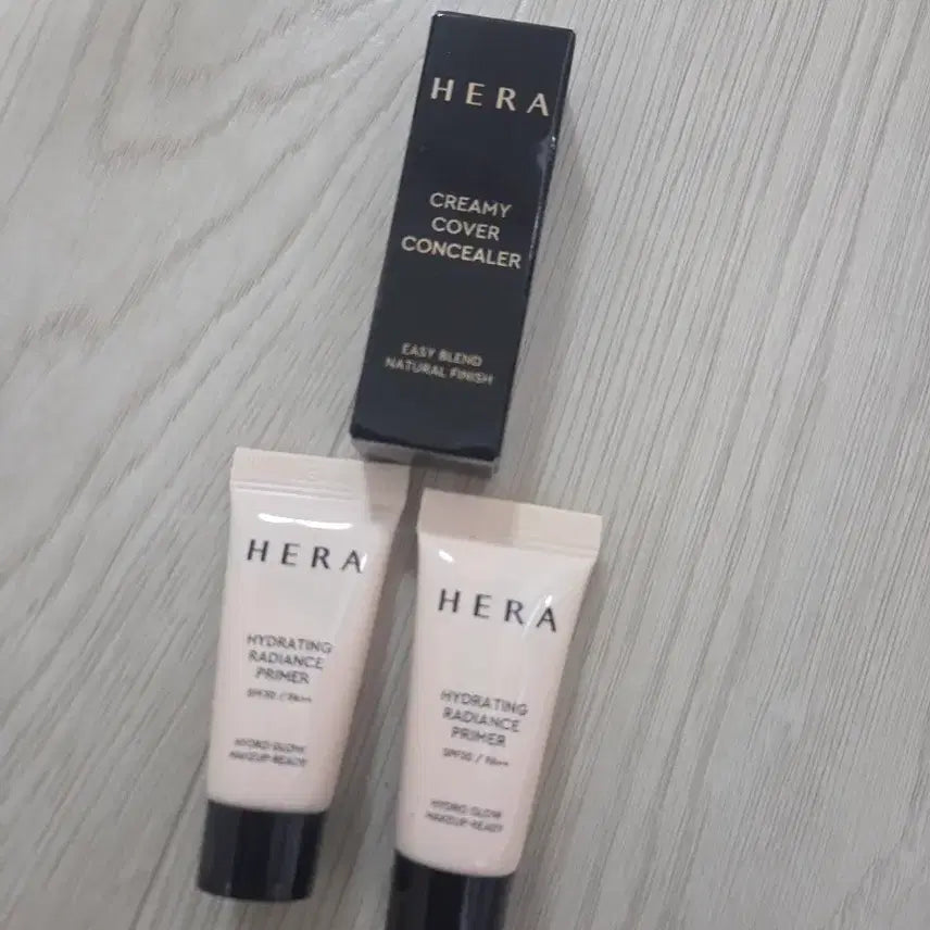 [BUNJANG] Hera Creamy Cover Concealer (Vanilla) & Hydrating Radiance Primer Mini Set / 헤라 컨실러+프라이머