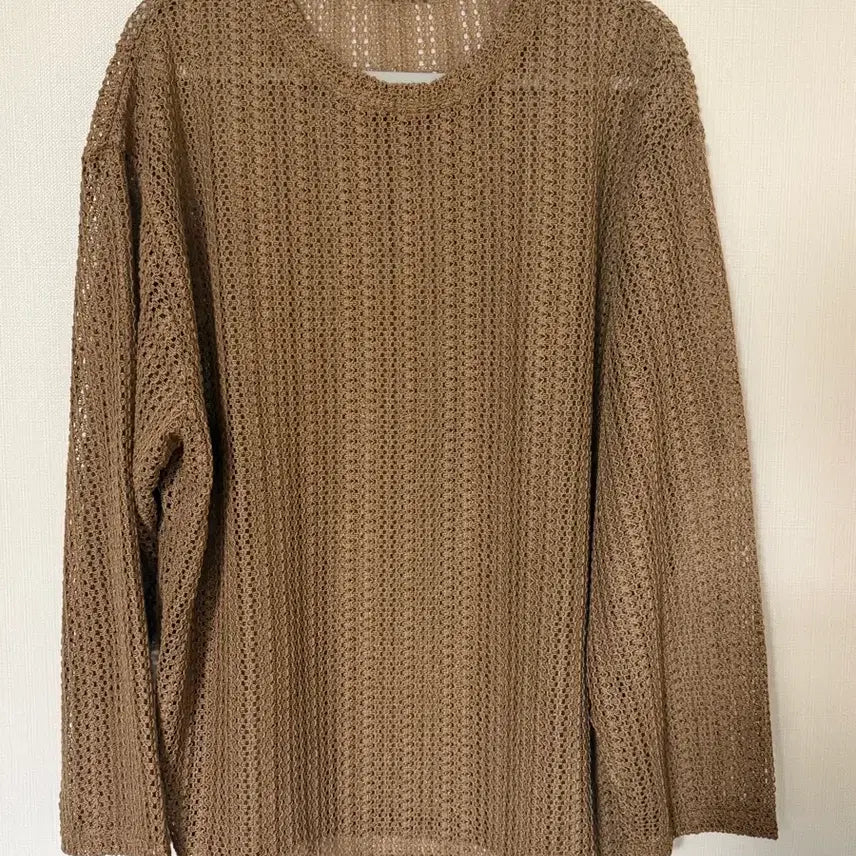 [BUNJANG] Brown Summer Net Knit Oversized Fit / 브라운 여름 그물니트