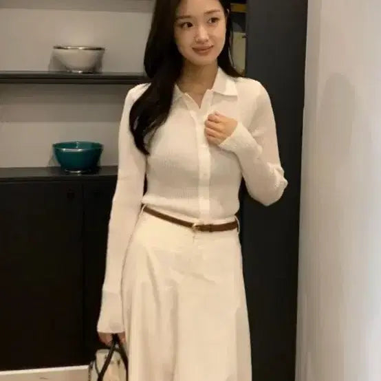 [BUNJANG] Sie Sage Color Knit Cardigan Ivory S / 시에 sie 세이지 칼라 니트 가디건 아이보리 S