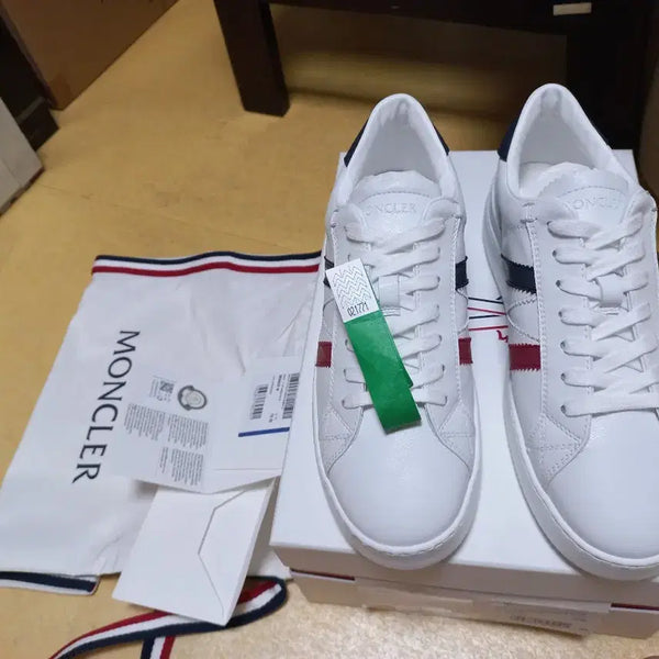 [BUNJANG] Moncler Monaco Sneakers White Size 39 / [255] 몽클레어 모나코 스니커즈 화이트 39사이즈 새상품