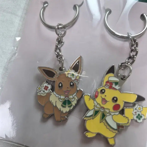 [BUNJANG] Pokemon Center Kanto Pikachu & Eevee Keychain Set / 포케파크 칸토 피카츄 이브이 키링