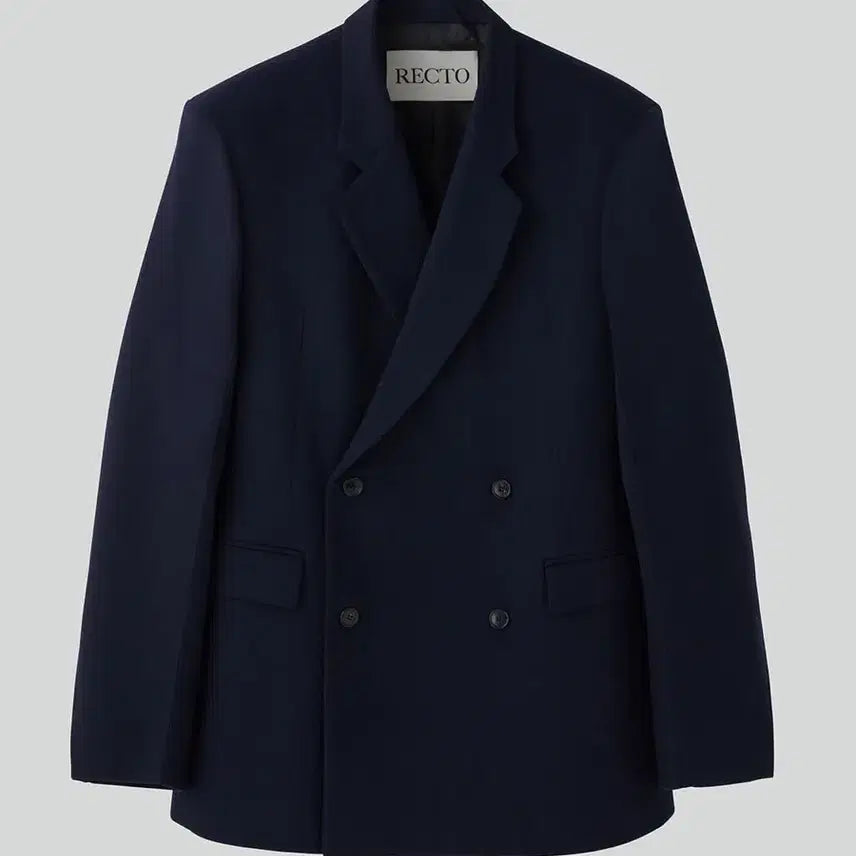 [BUNJANG] Recto 24FW Quincy Hourglass Jacket Navy M / (M) 렉토 24FW 퀸시 아워글라스 자켓 네이비