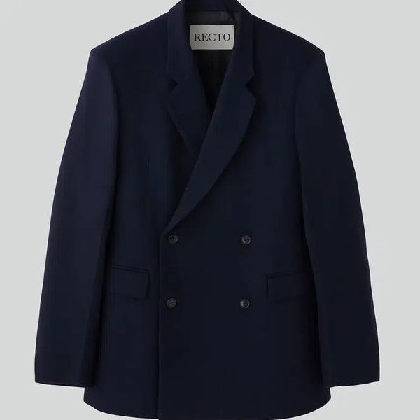 [BUNJANG] Recto 24FW Quincy Hourglass Jacket Navy M / (M) 렉토 24FW 퀸시 아워글라스 자켓 네이비