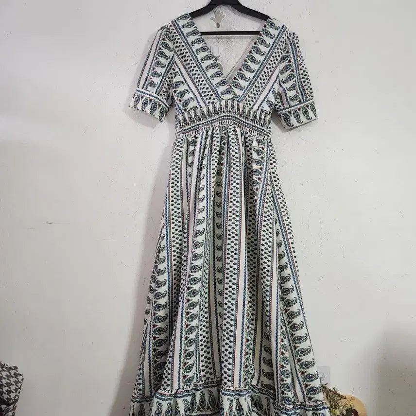 [BUNJANG] Pattern Maxi Dress / 패턴 맥시 원피스