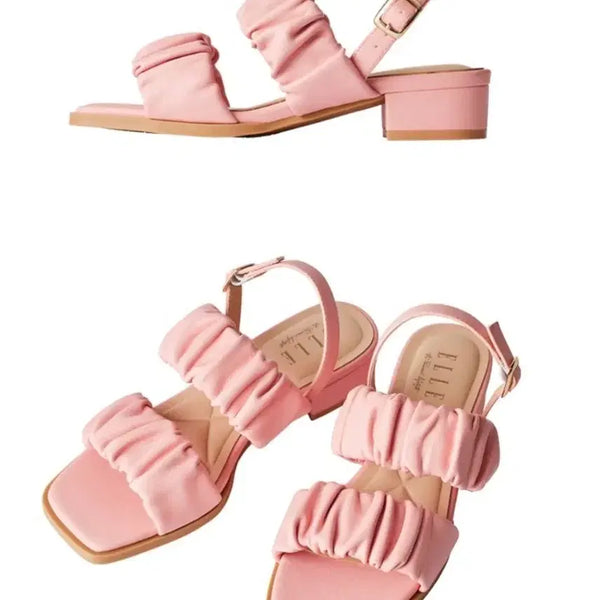 [BUNJANG] ELLE Women's Summer Shirring Sandals / 엘르(ELLE) 여성 썸머 셔링샌들 [새상품]