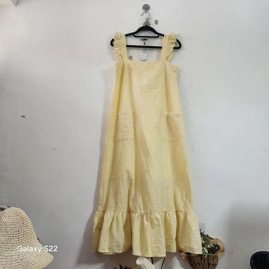 [BUNJANG] Yellow Tiered Dress / 옐로우 캉캉 원피스