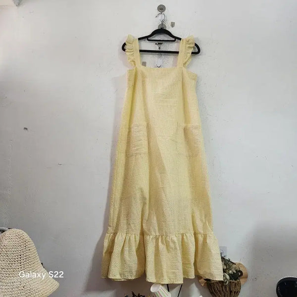 [BUNJANG] Yellow Tiered Dress / 옐로우 캉캉 원피스