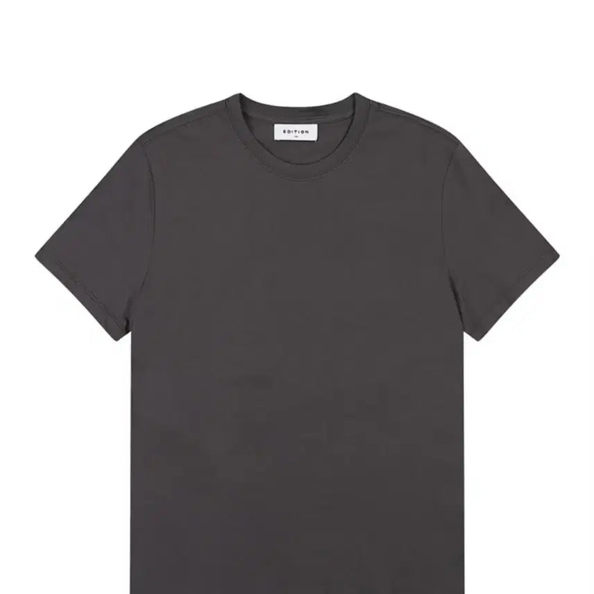 [BUNJANG] EDITION Basic Cotton T-Shirt Dark Grey / [새상품] 에디션 베이직 코튼 반팔 티셔츠 다크그레이 100