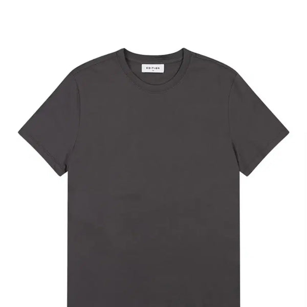[BUNJANG] EDITION Basic Cotton T-Shirt Dark Grey / [새상품] 에디션 베이직 코튼 반팔 티셔츠 다크그레이 100